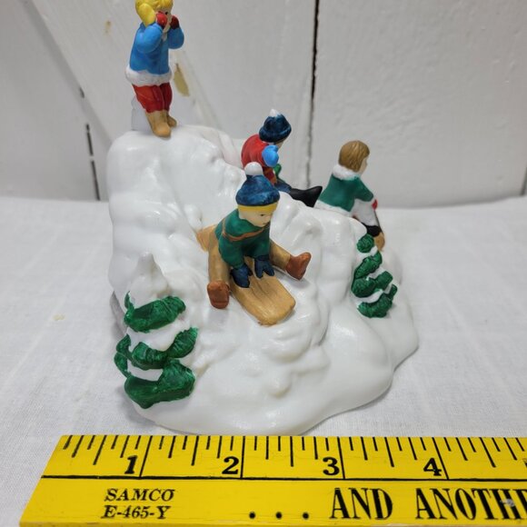 Vintage Dickens Collectables Children Sledding Snow Hill Accessory 1997 - No Box - Picture 8 of 9